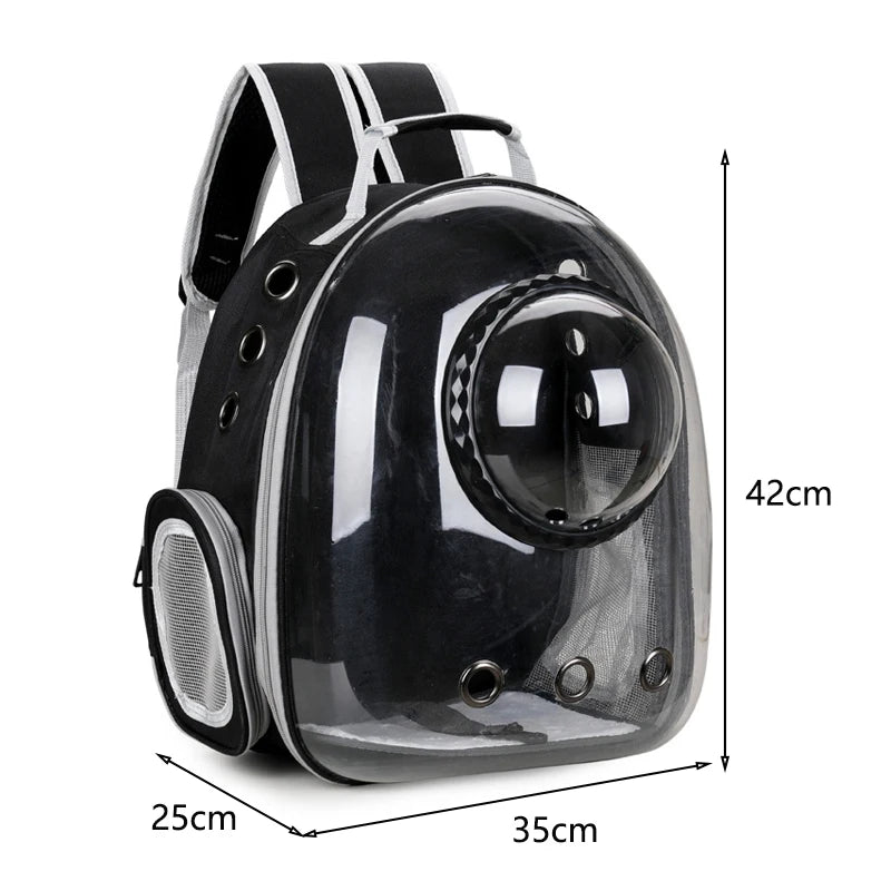 Mochila espacial para transporte de gatos