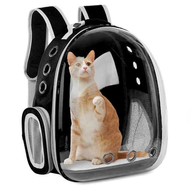 Mochila espacial para transporte de gatos
