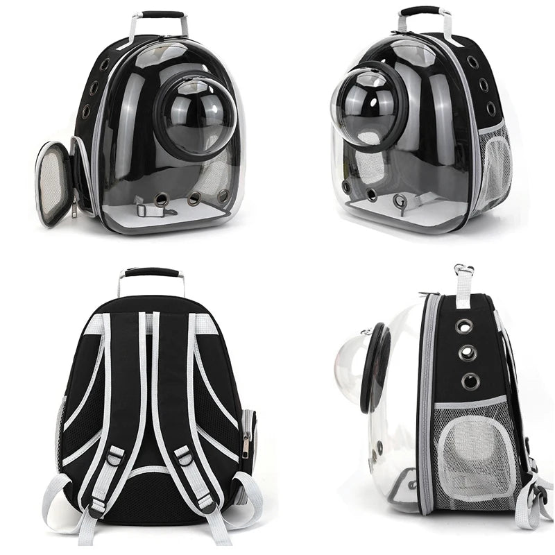 Mochila espacial para transporte de gatos